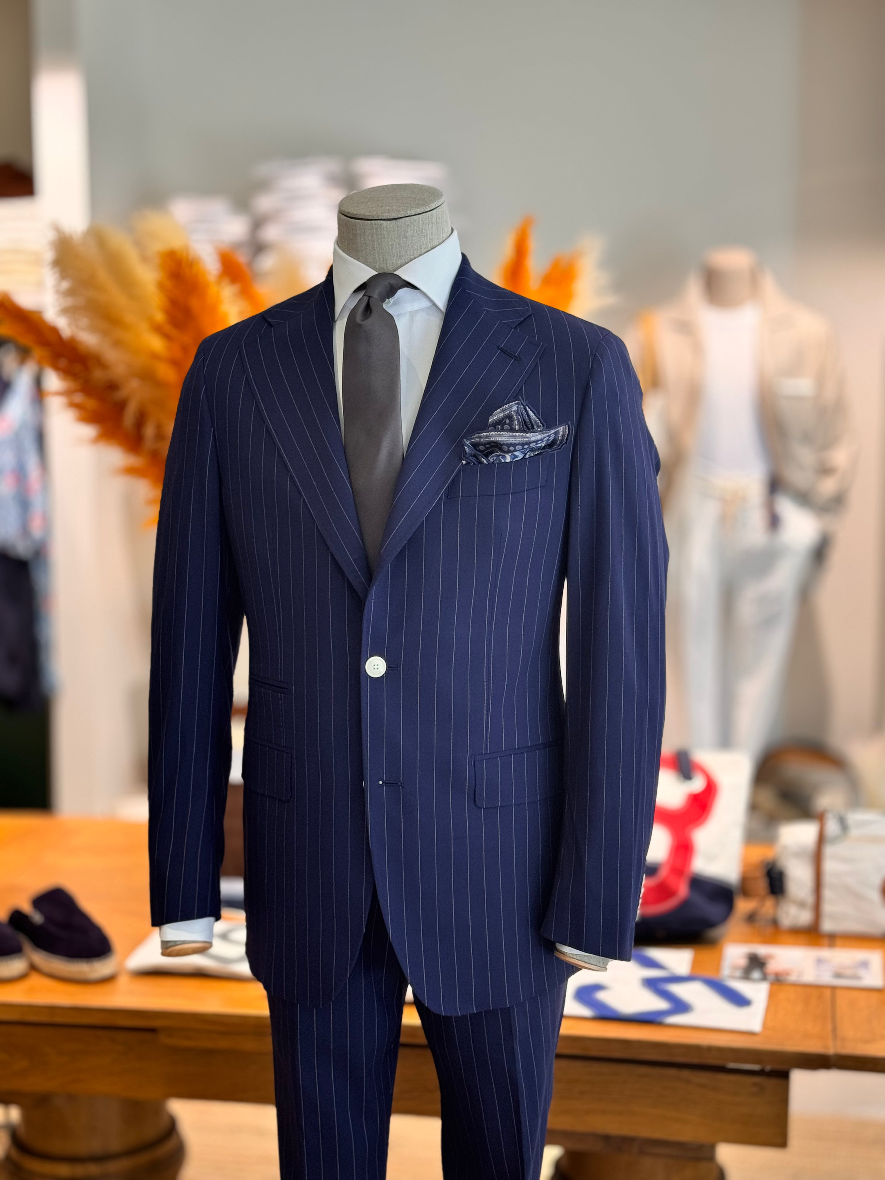 Napoli Travel Line Suit - Blue Stripes