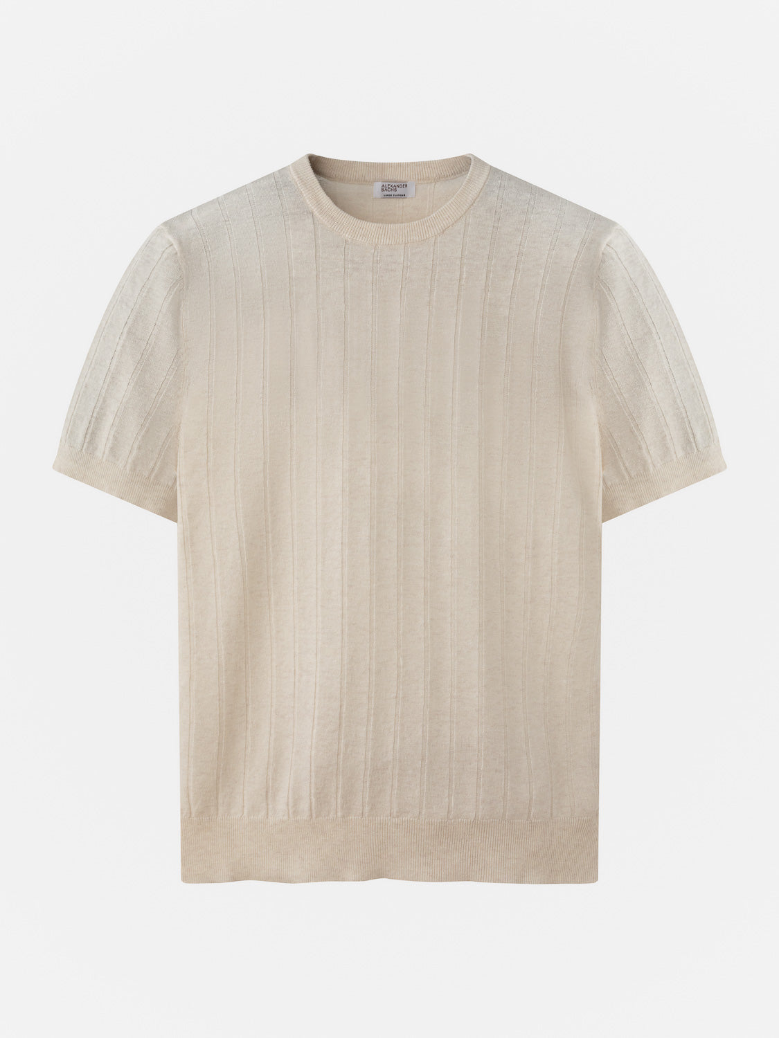Ribbed T-shirt - Cream