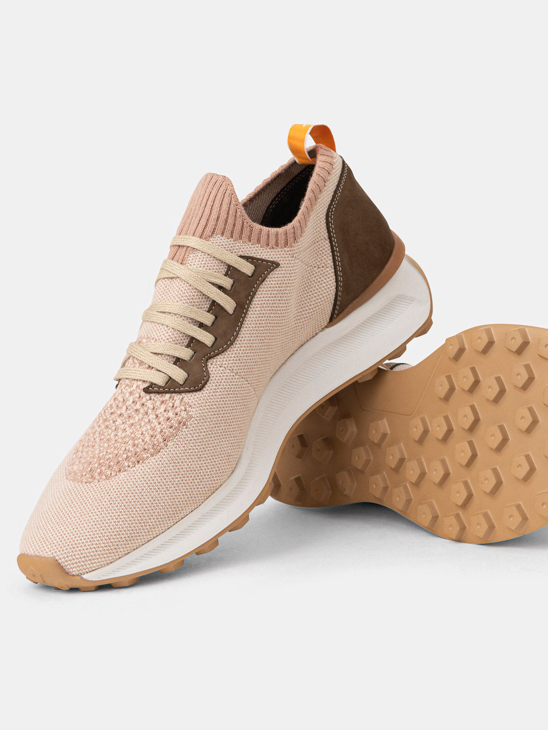 Knitted sneakers 001 - Beige tonal