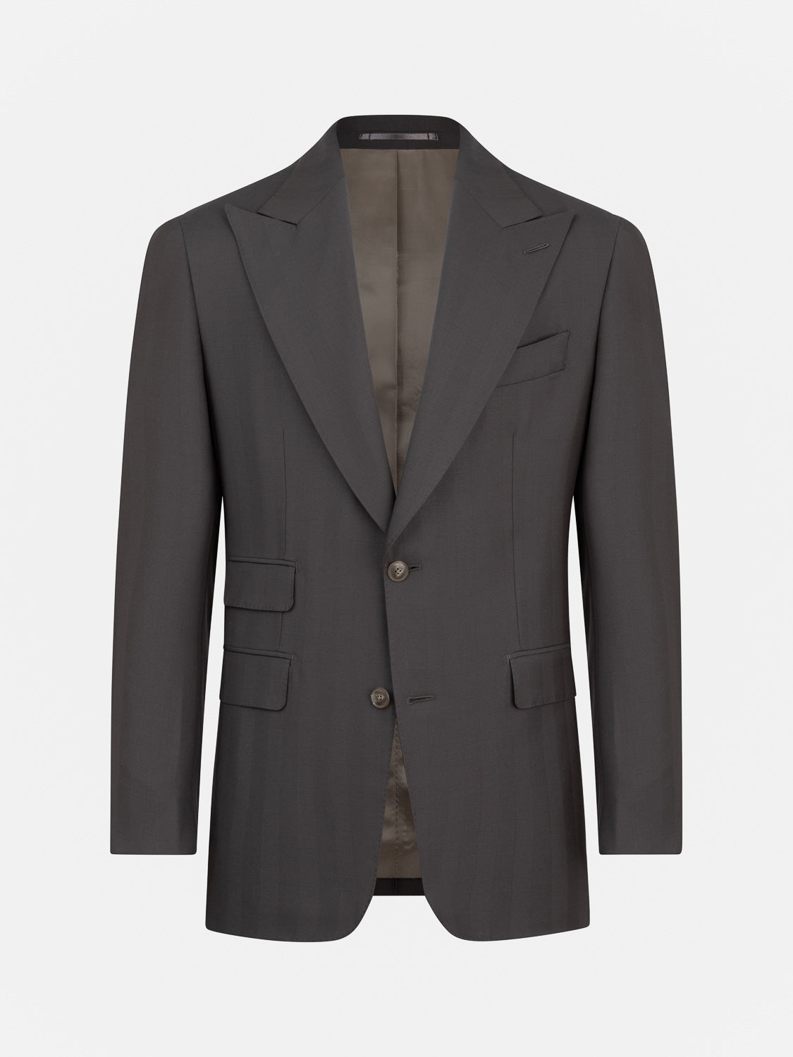 Herringbone Suit - Dark brown