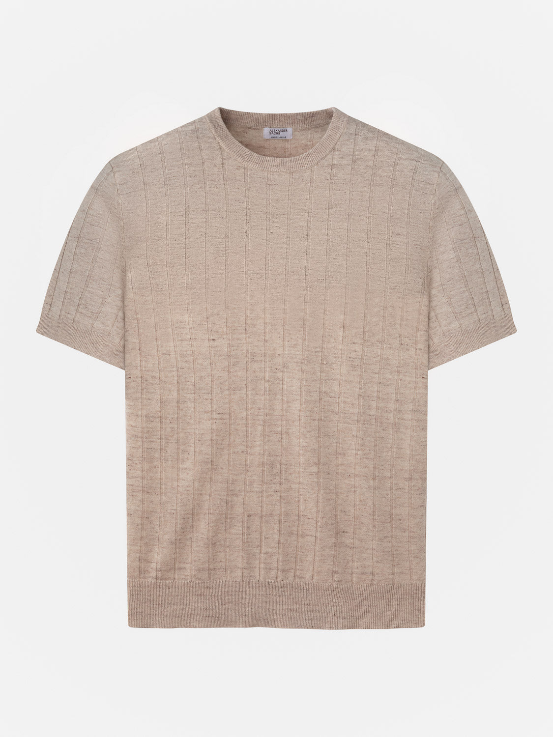 Ribbed T-shirt - Beige