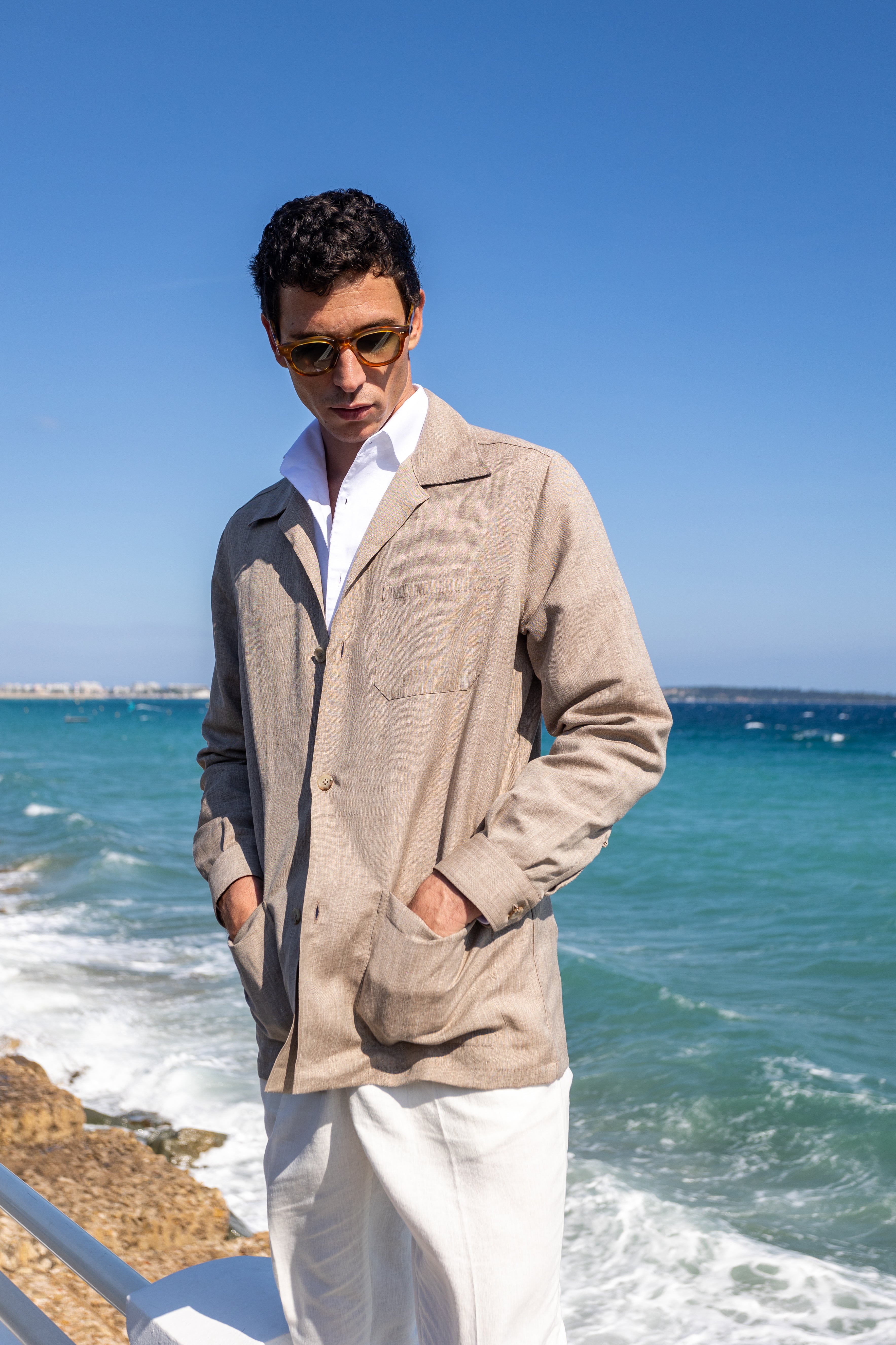 Linen Jacket - TAUPE