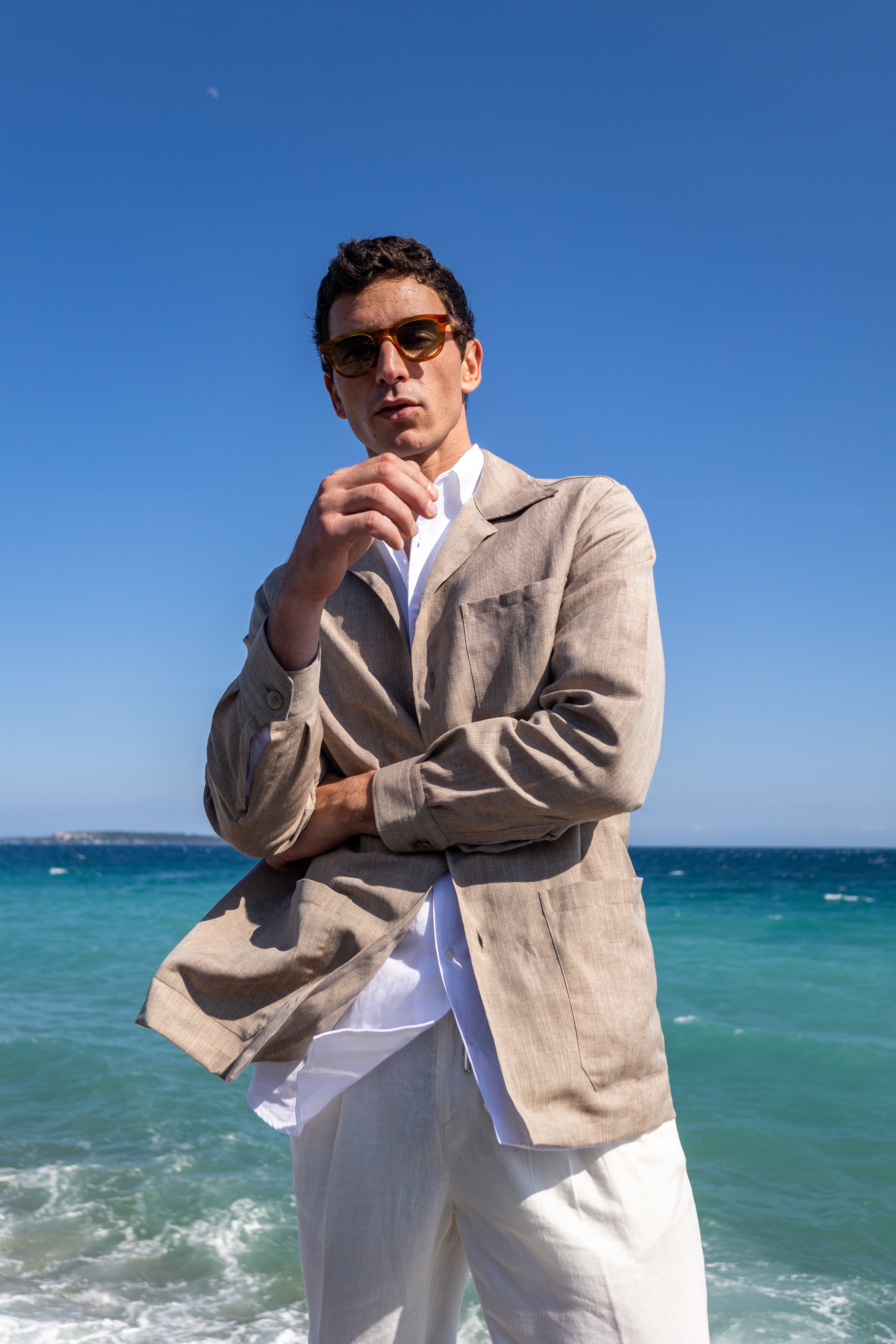 Linen Jacket - TAUPE