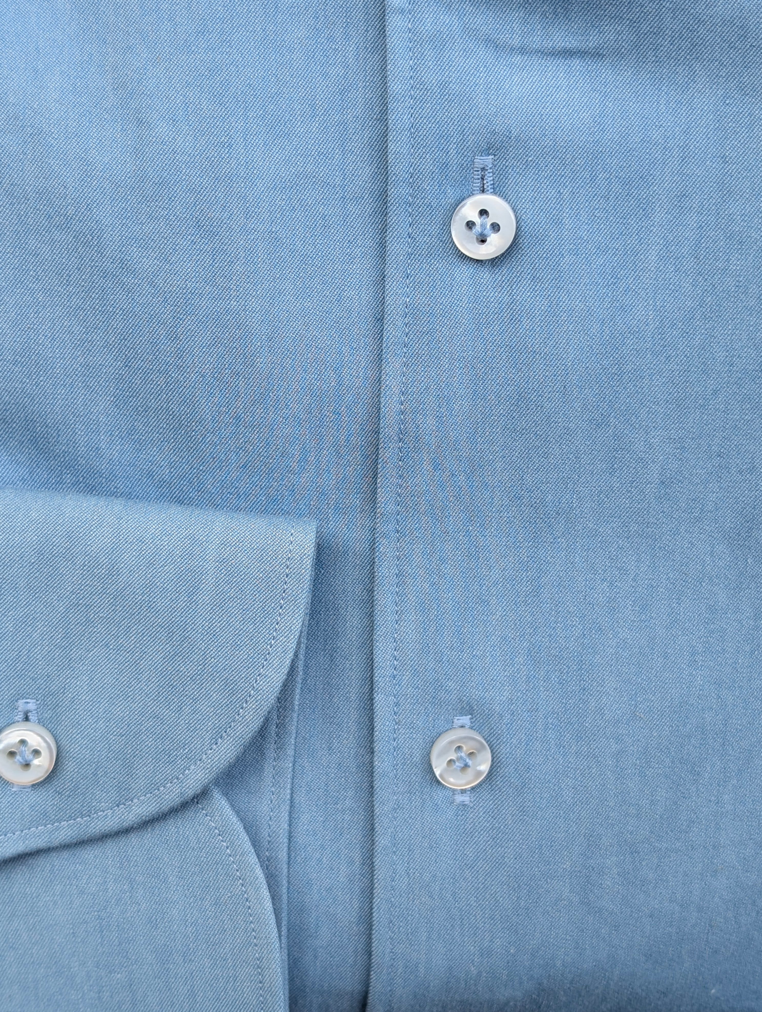 Cutaway 1-Piece shirt - Light Denim