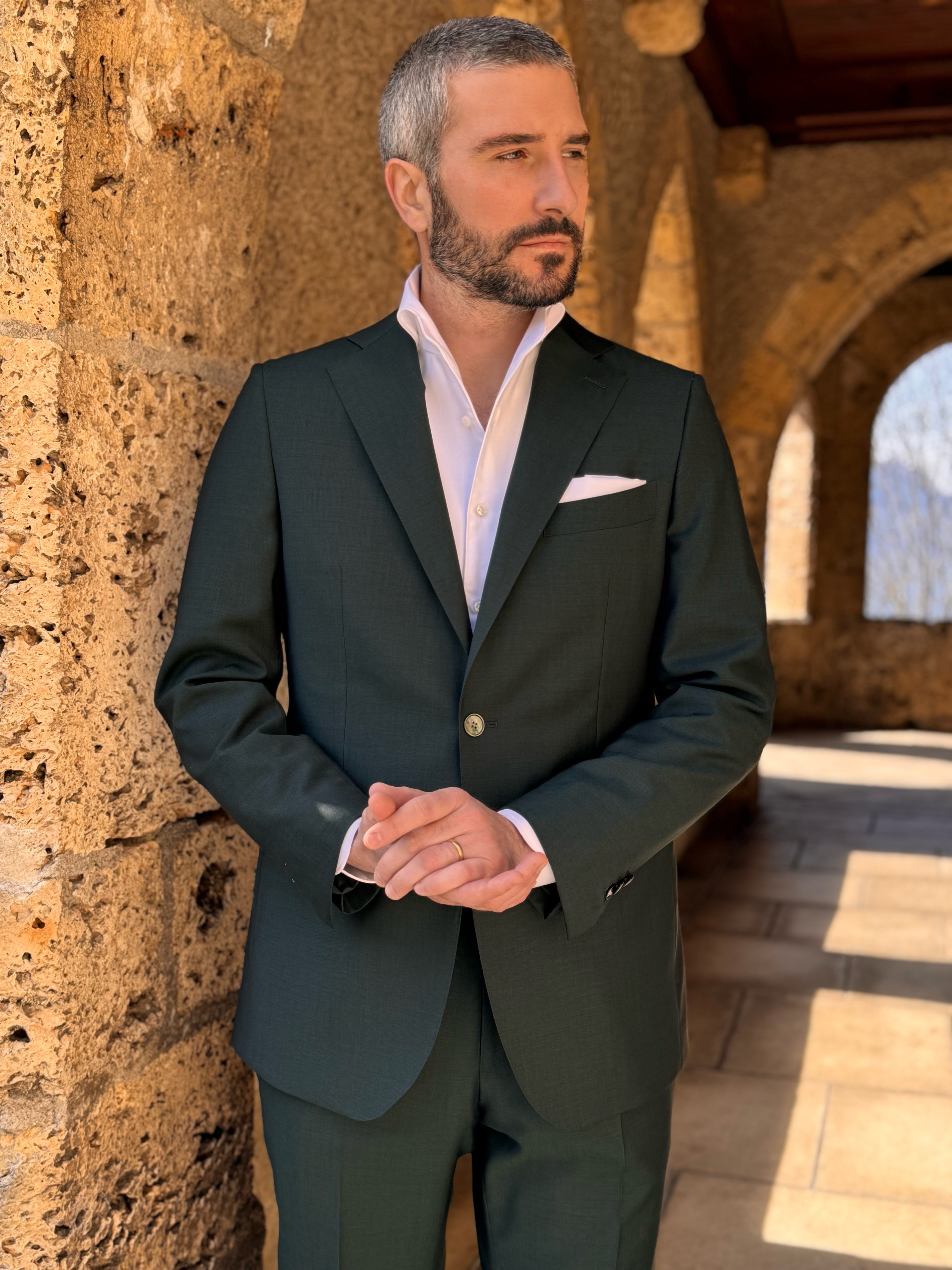 Suit Summer Wool - Forest Green