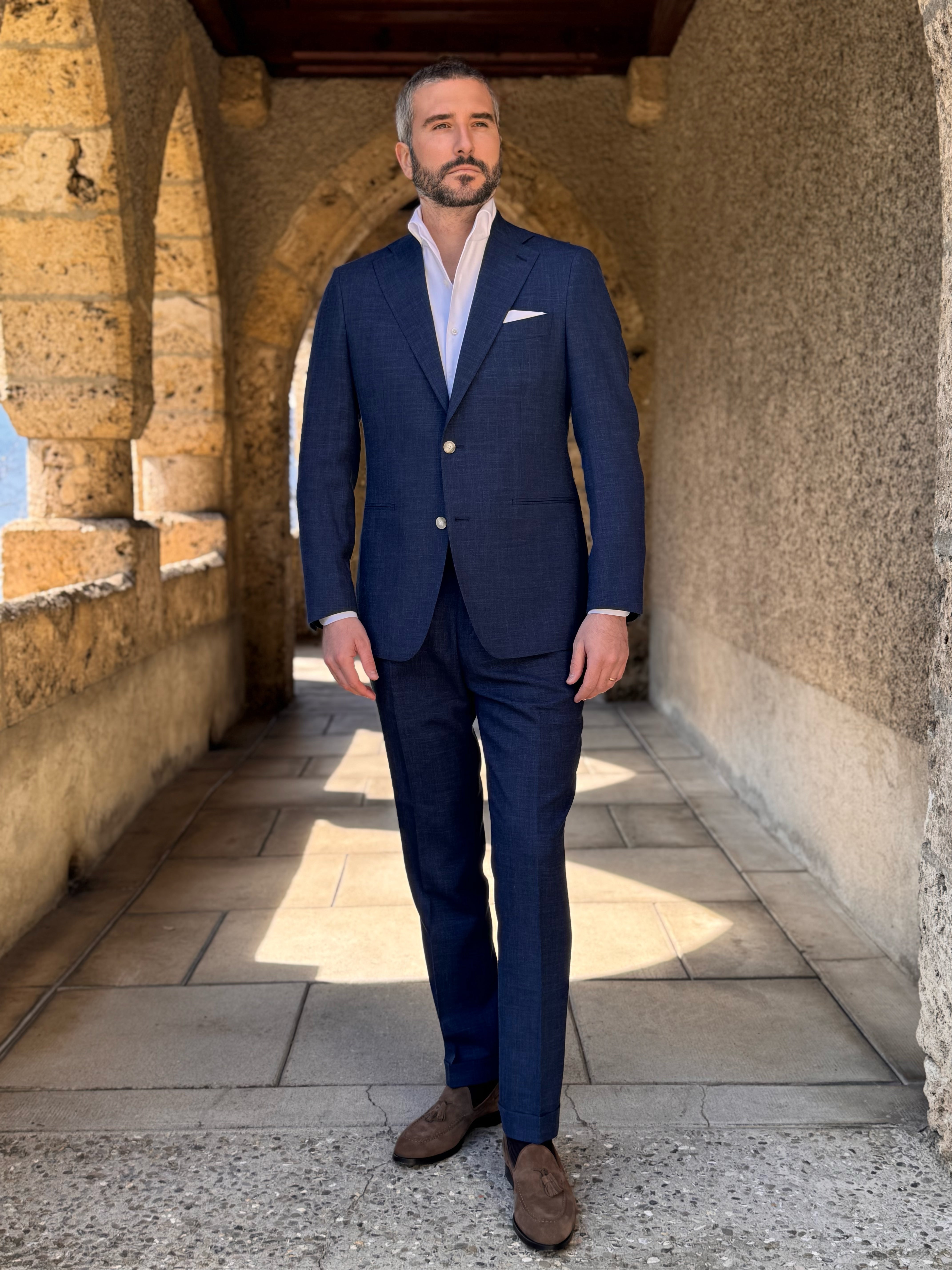 Suit Linen Blend - Navy