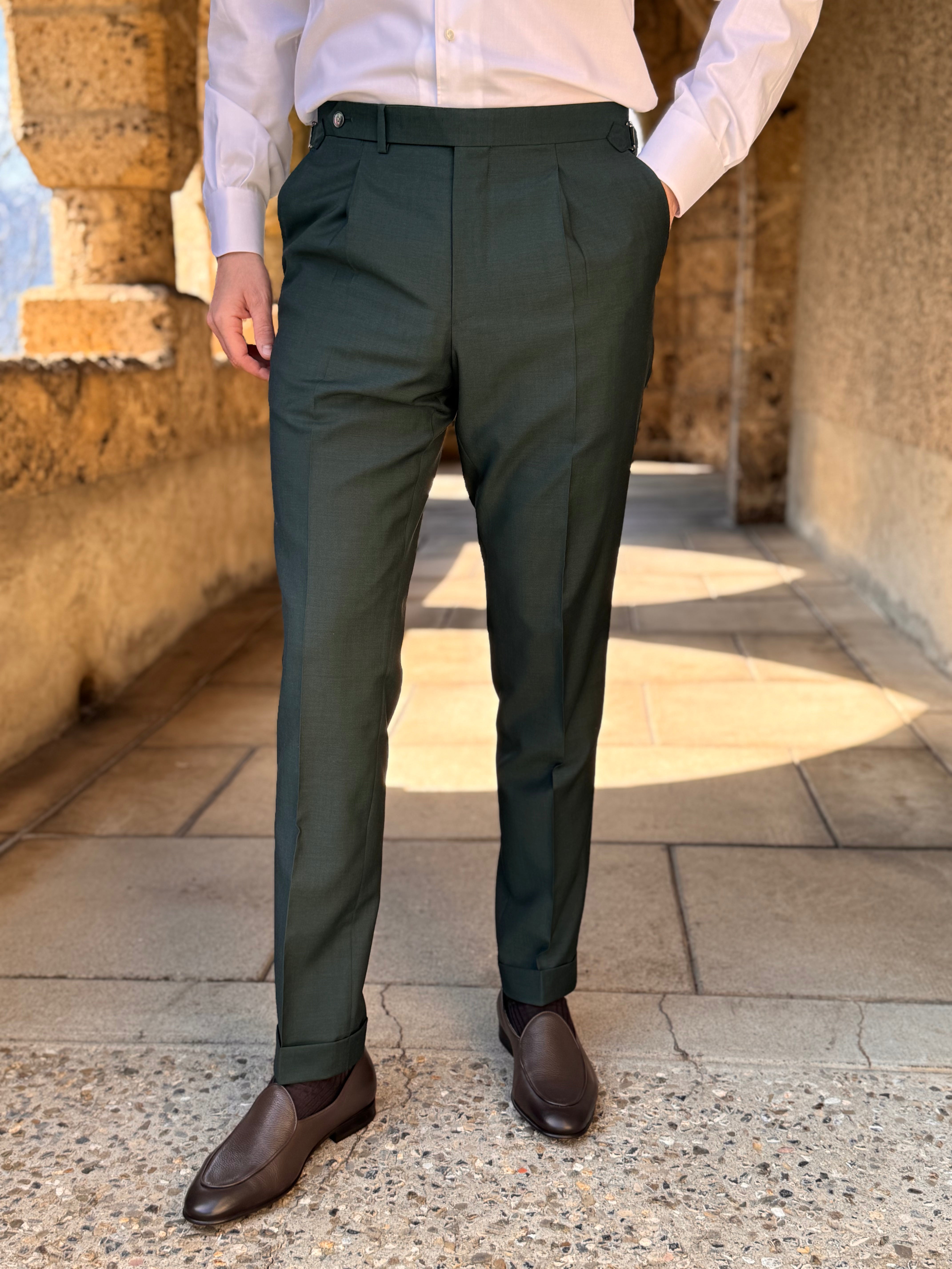 Suit Summer Wool - Forest Green