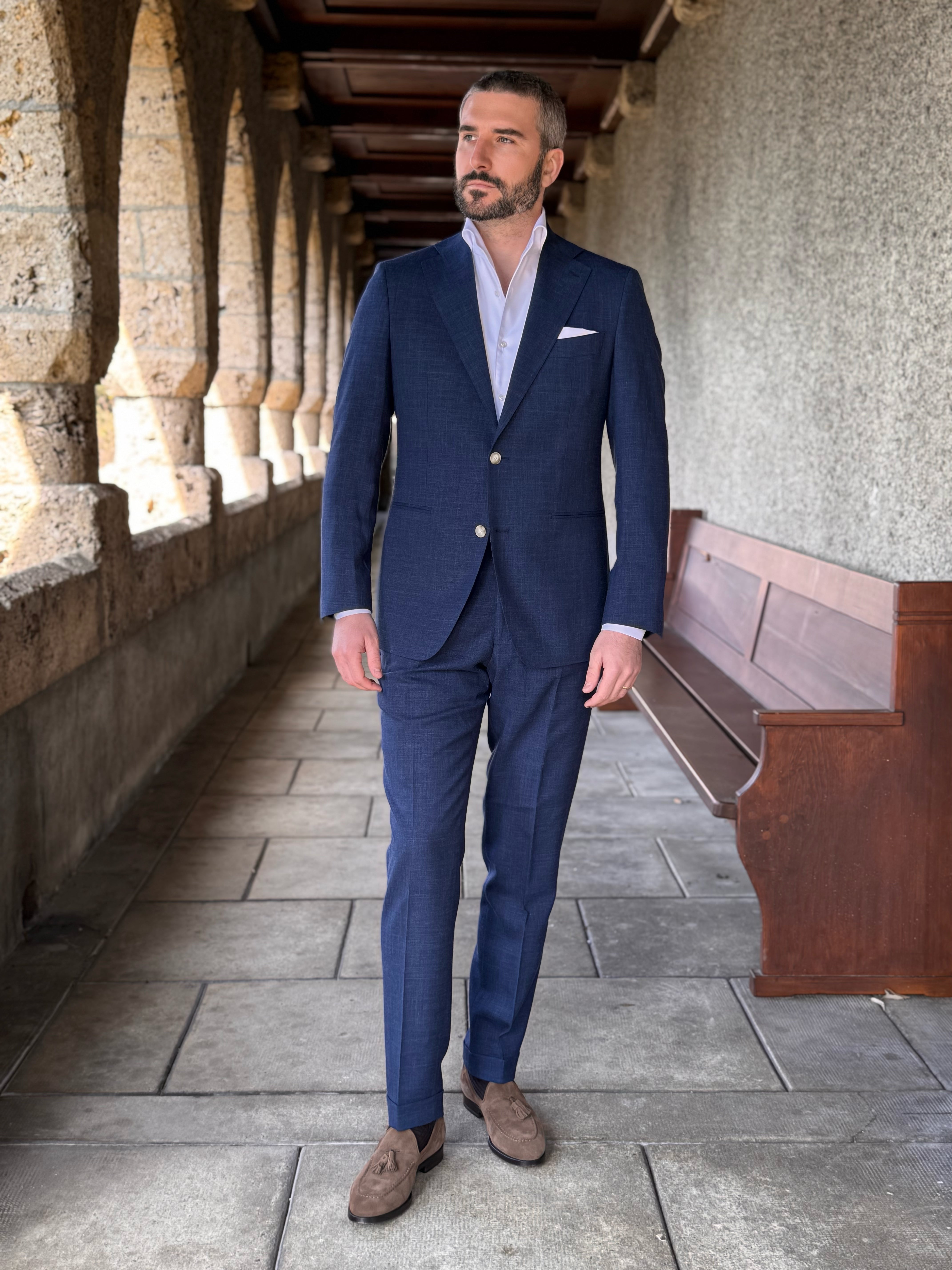 Suit Linen Blend - Navy