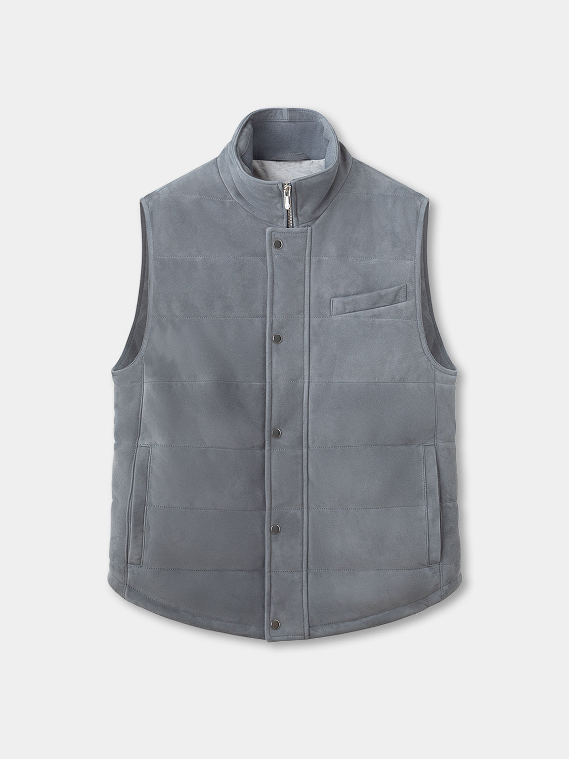 Sleeveless Jacket - Ice Suede Leather