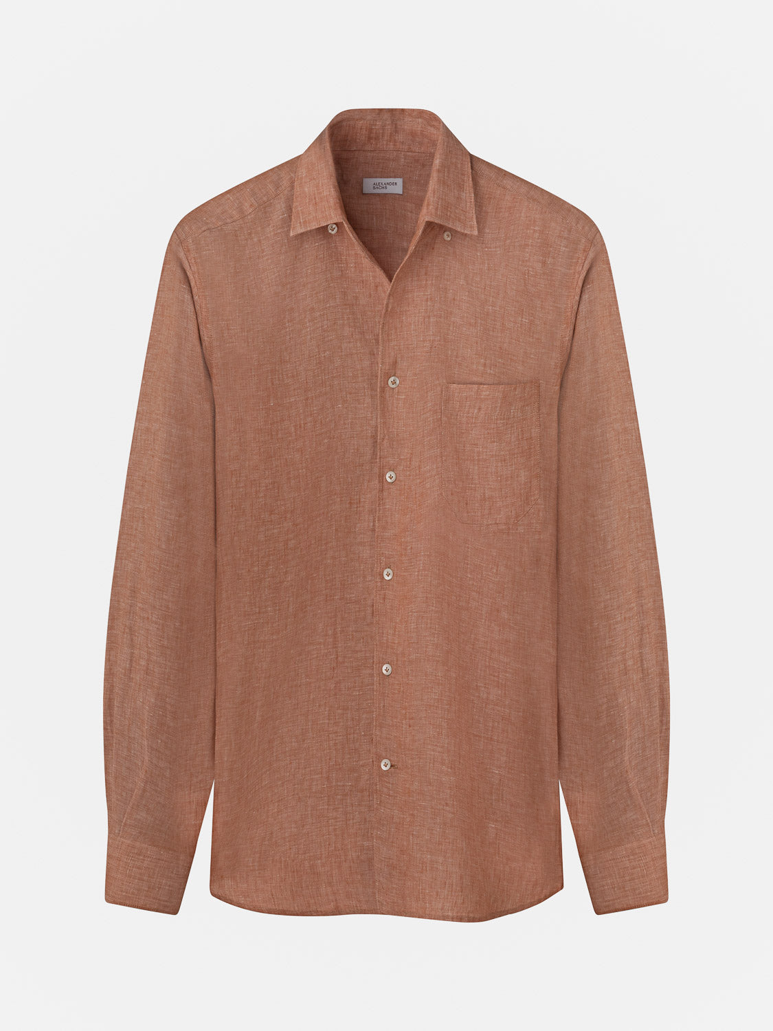 Hidden Button Down Shirt - Safran Linen