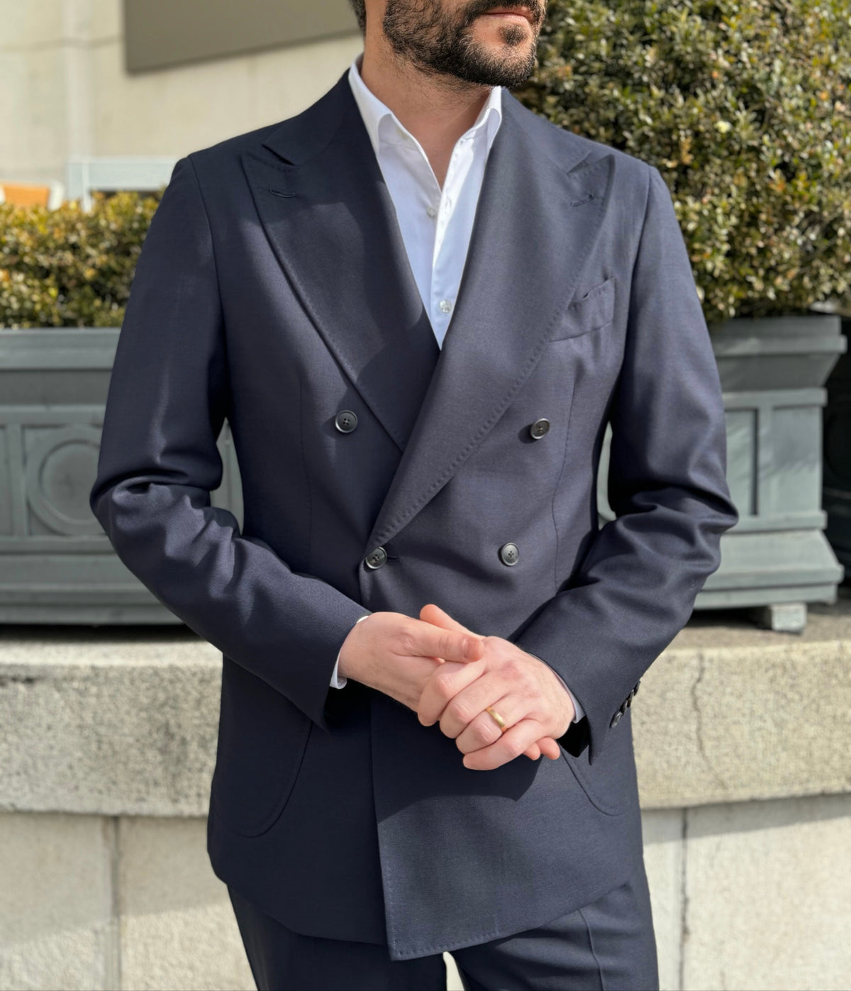 Traveller Double Breasted Jacket - Navy