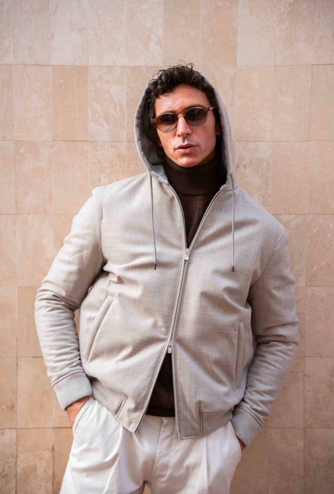 HOODIE JACKET - NATURAL BEIGE