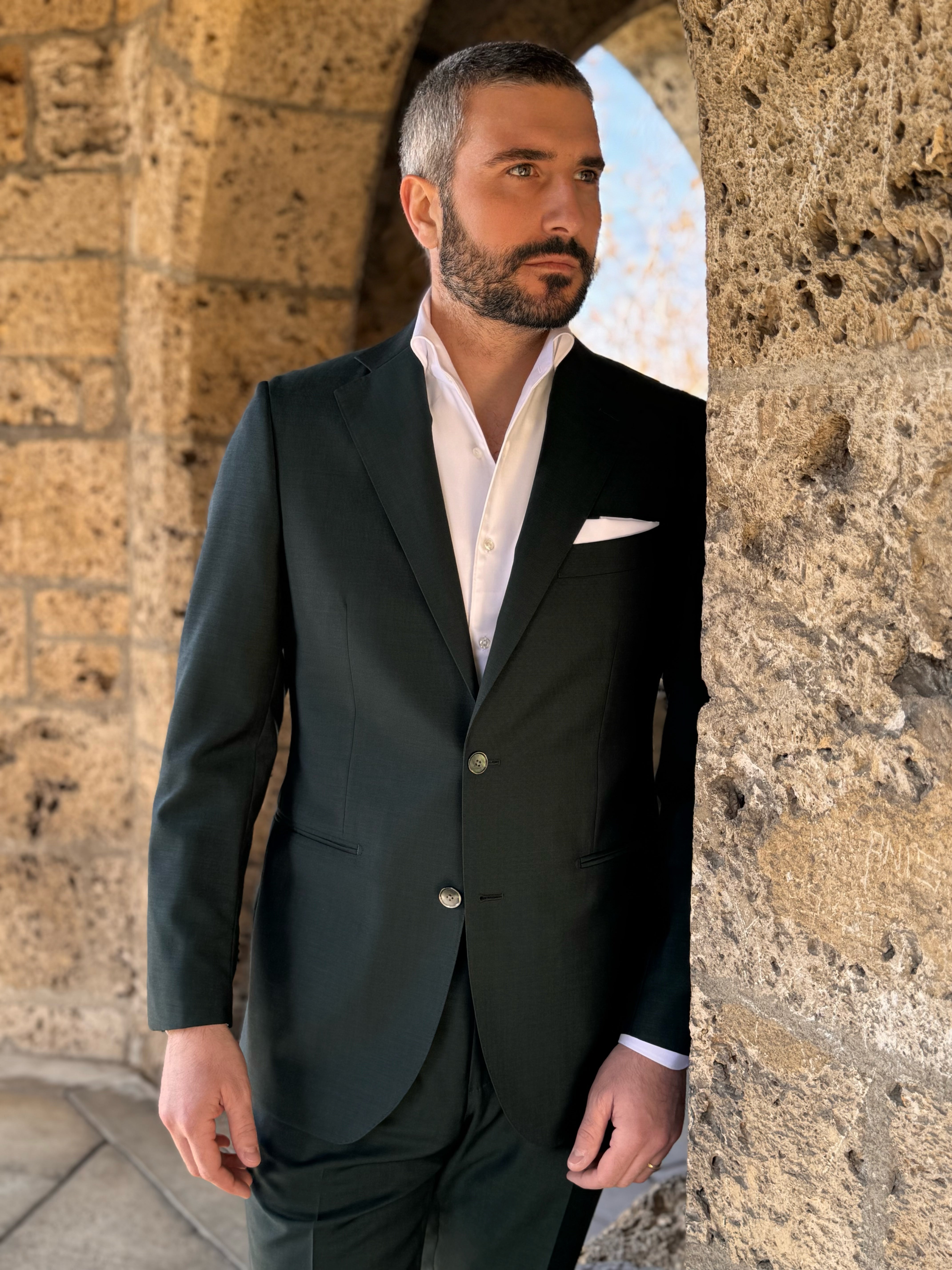 Suit Summer Wool - Forest Green
