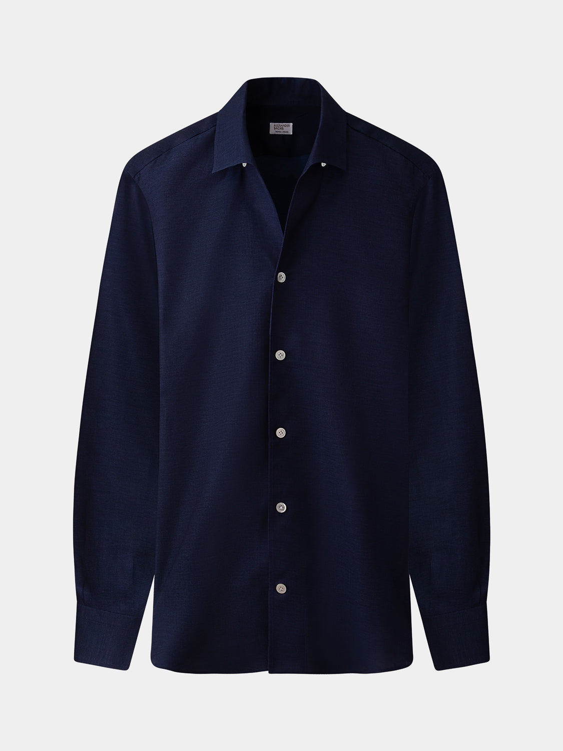Cairo Handmade Shirt - Navy Linen & Cotton