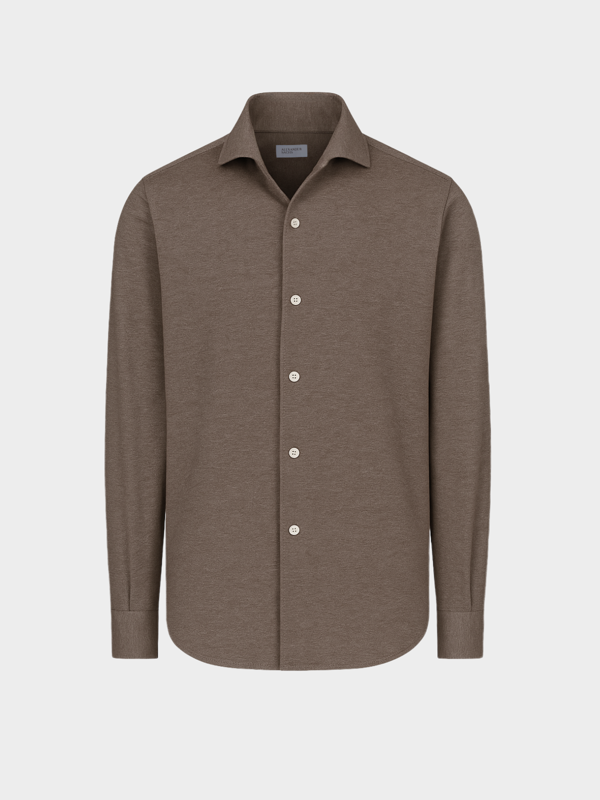 Piqué jersey shirt - Taupe