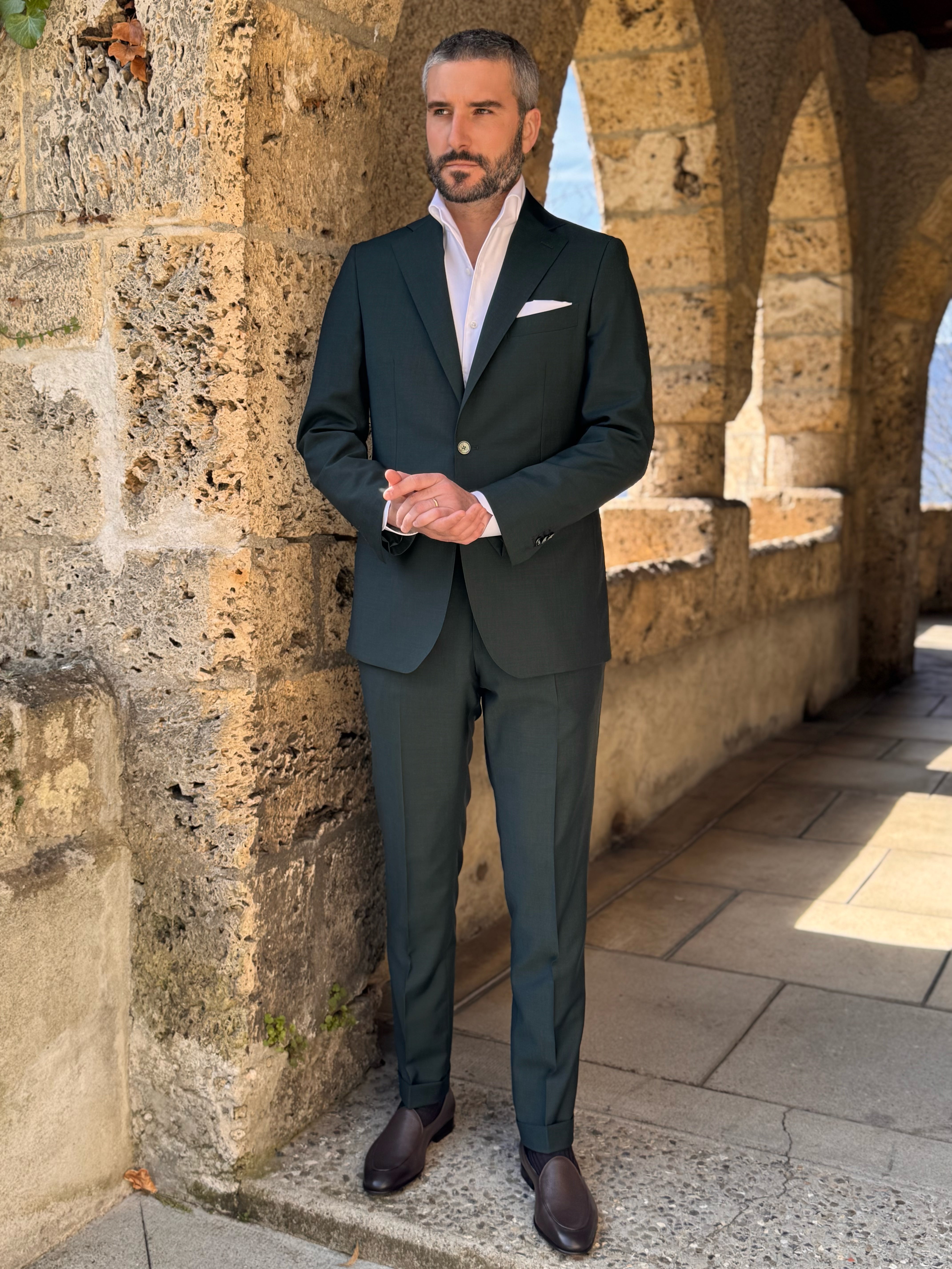 Suit Summer Wool - Forest Green