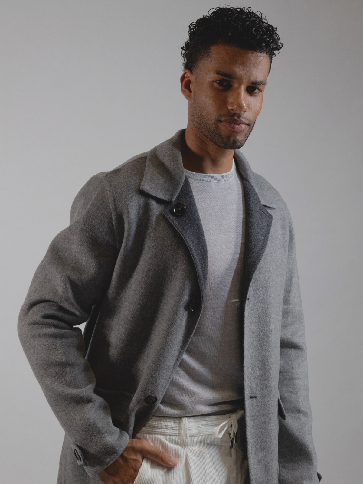 Reversible Coat - Grey & Charcoal
