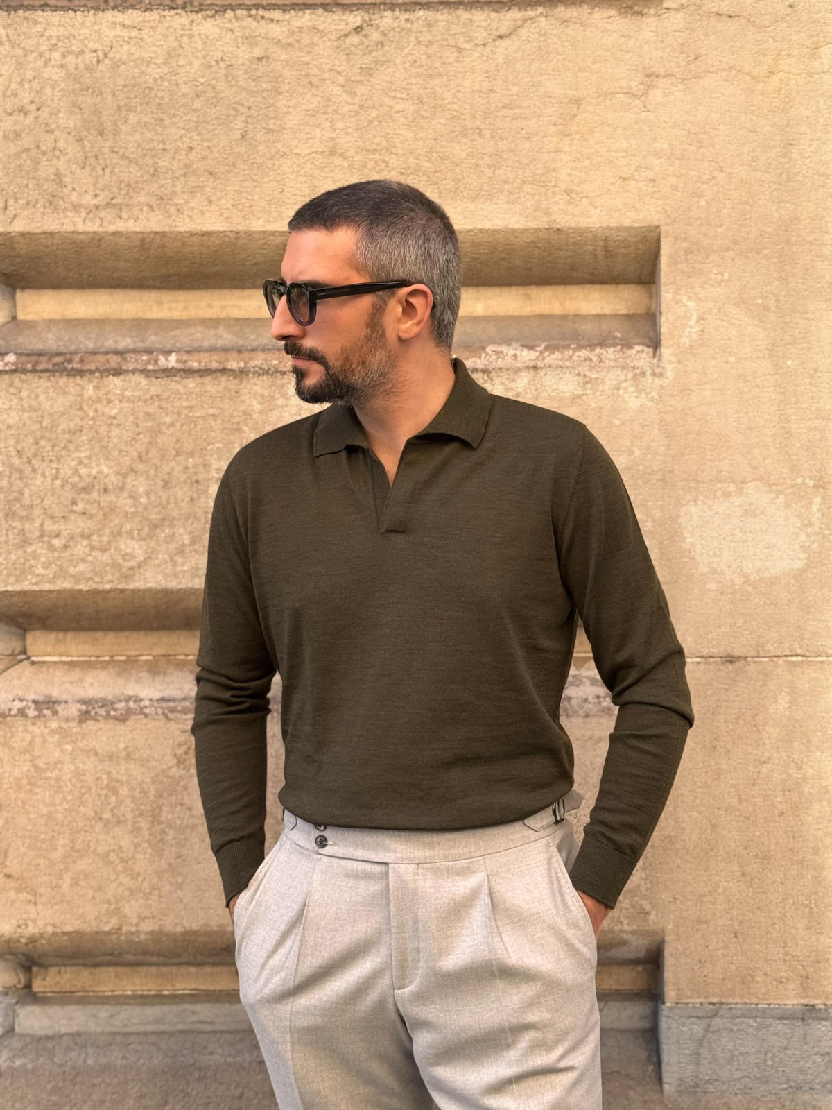 POLO KNITTED - Moss Green