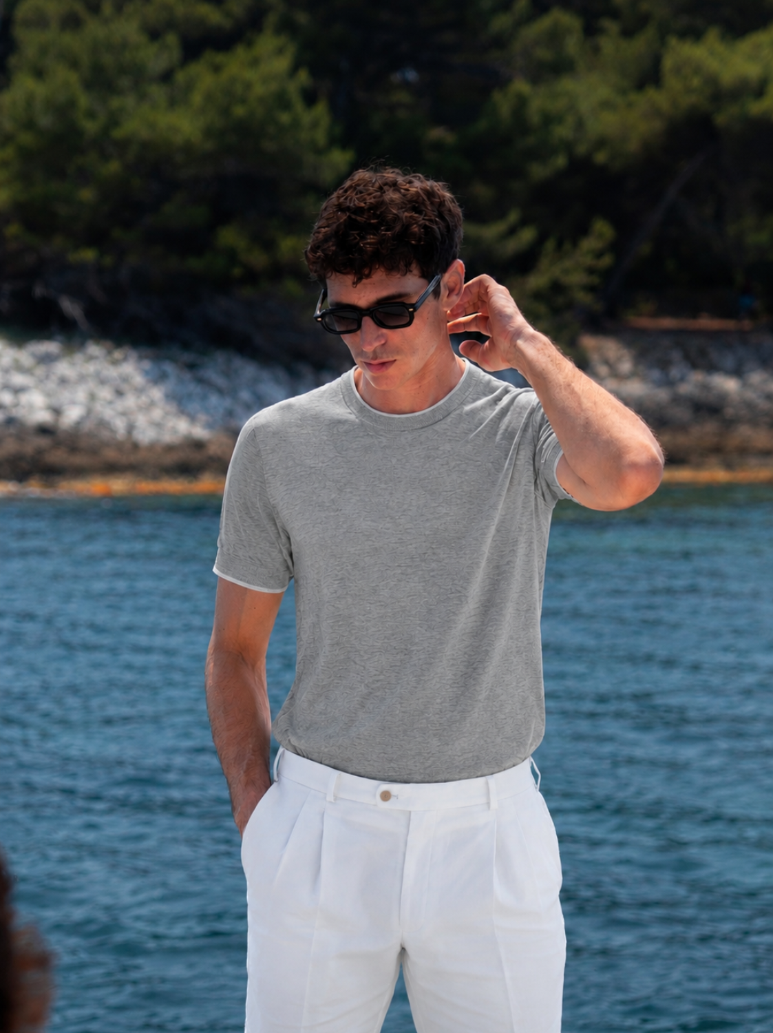 Ringer T-shirt - Silver