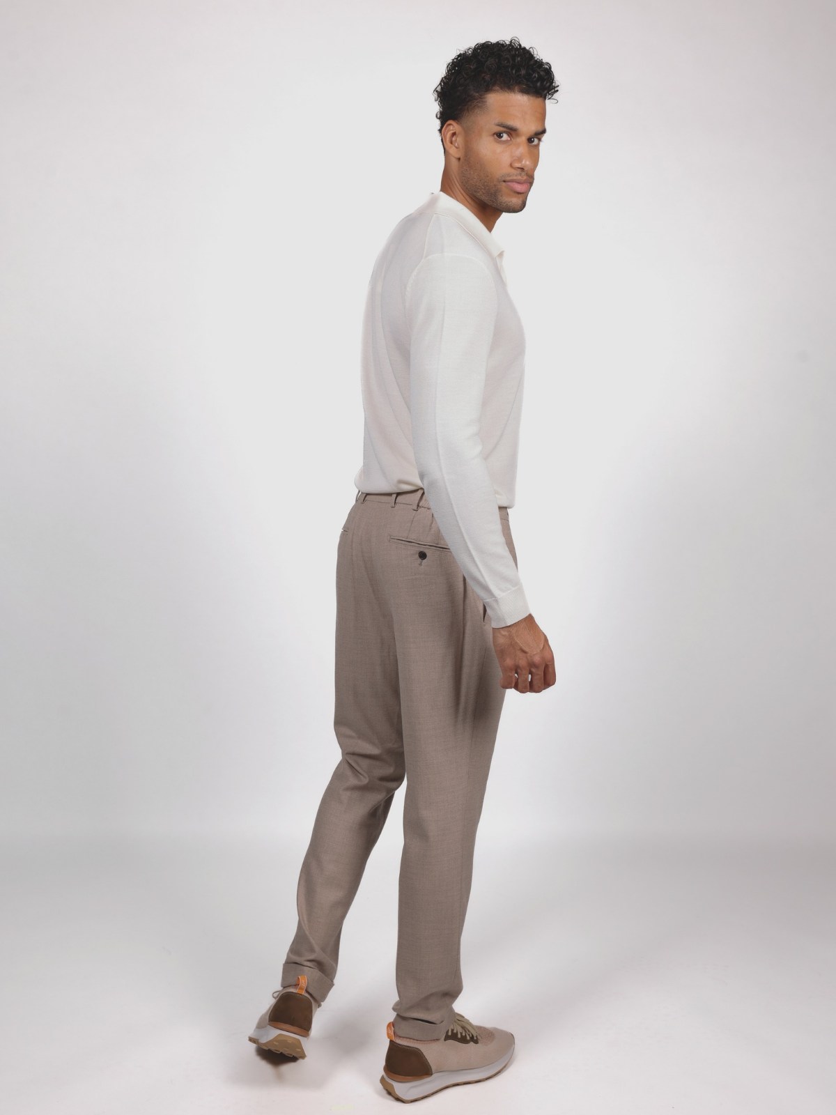 Jogger Flanella Stretch - Sand
