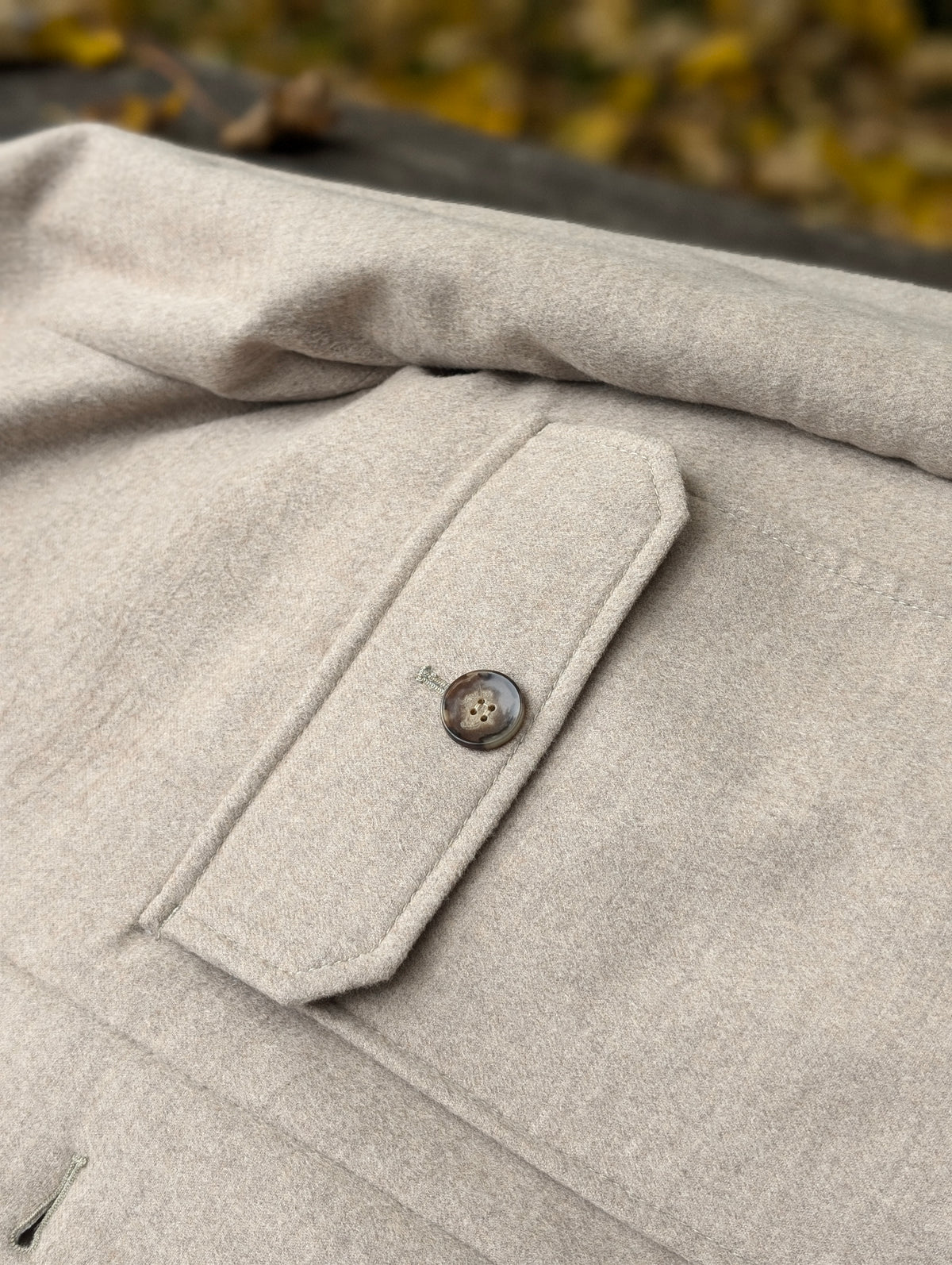 Blouson with Fur Collar - Sand