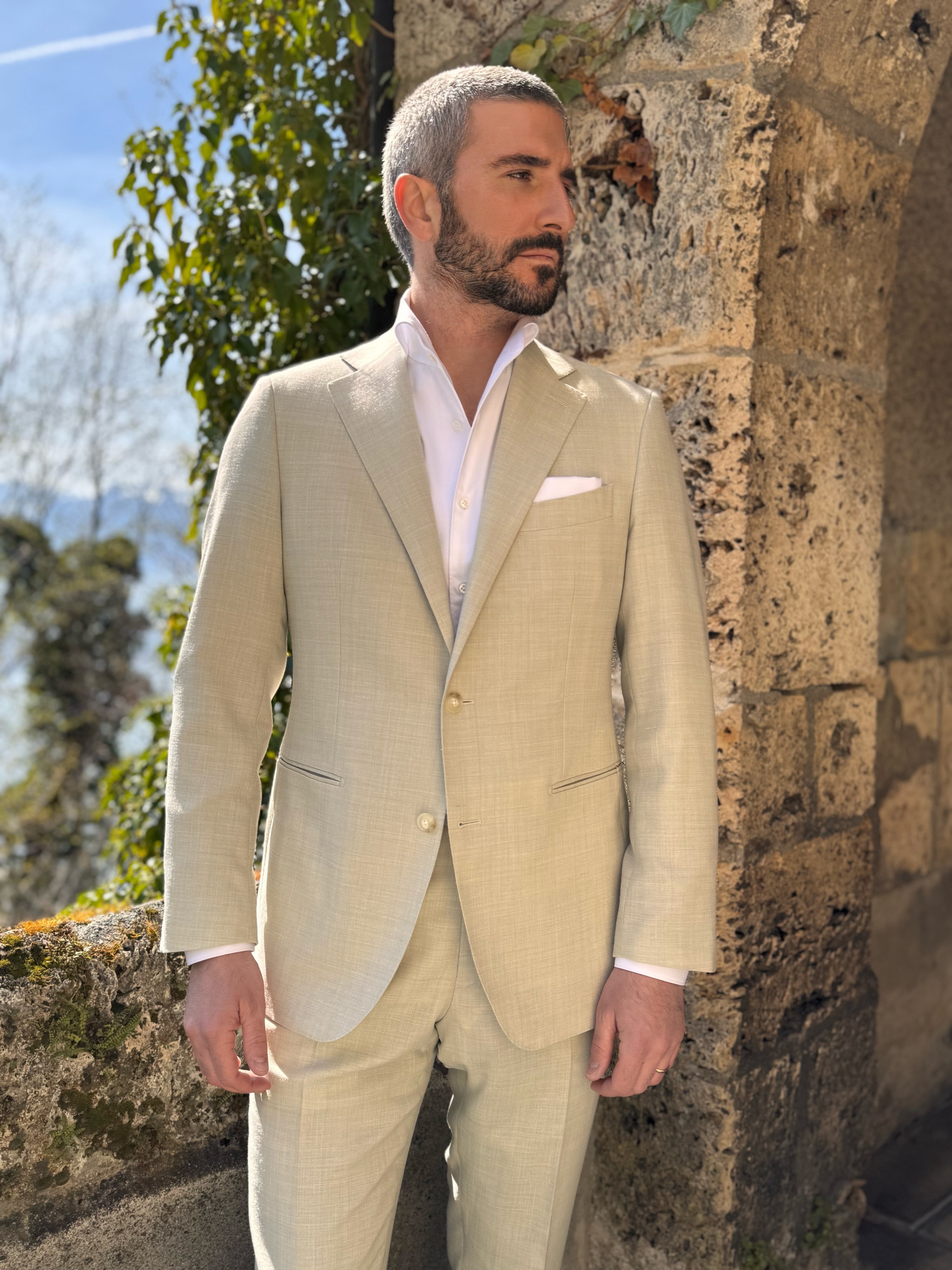 Suit Linen Blend - Sand