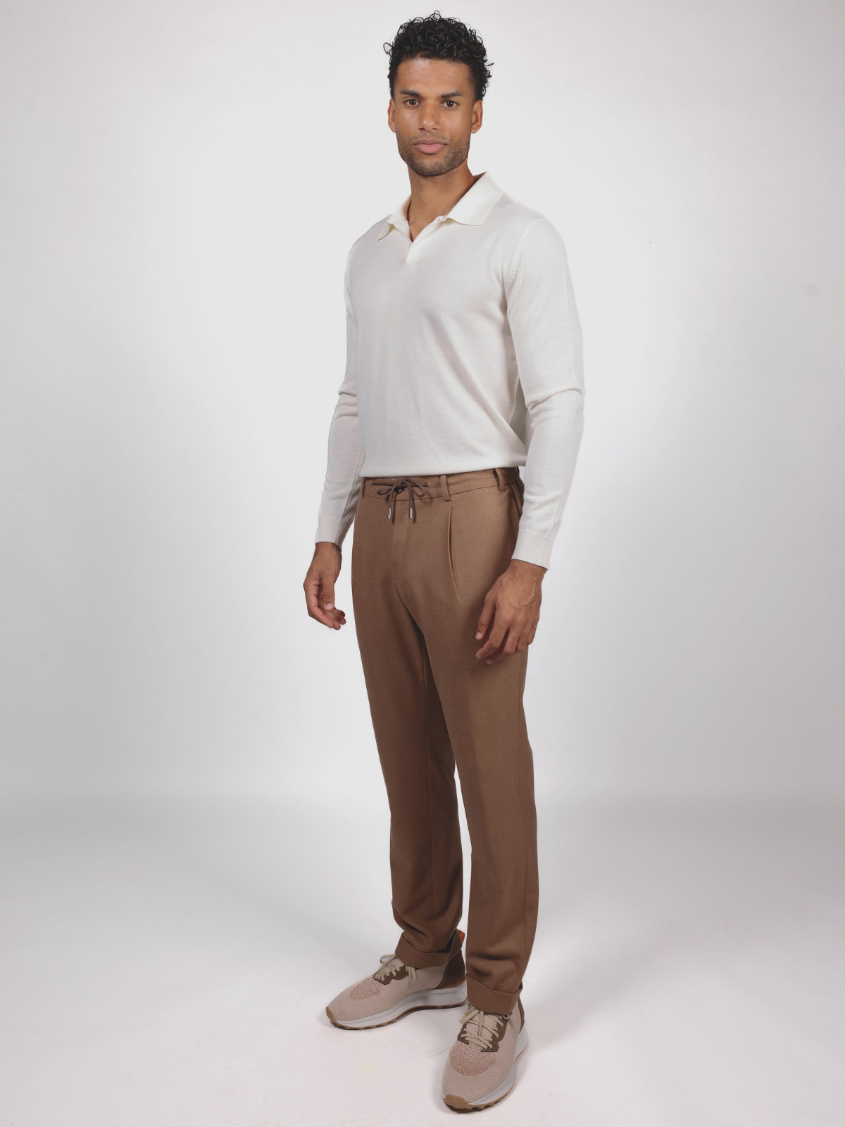 Jogger Flanella Stretch - Camel