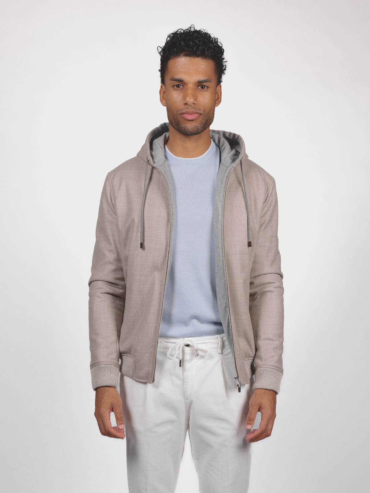 HOODIE JACKET - NATURAL BEIGE