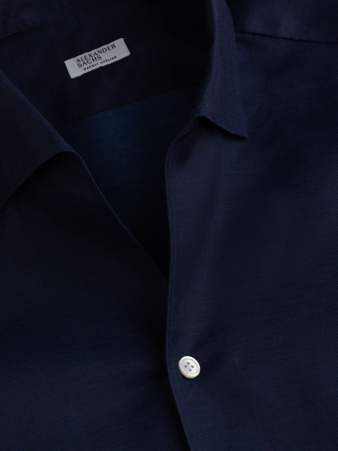 Cairo Handmade Shirt - Navy Linen & Cotton