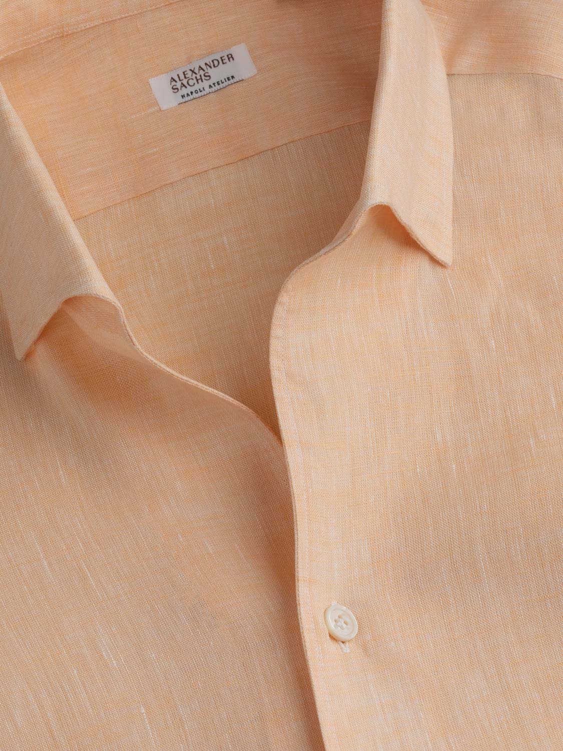 Cairo Handmade Shirt - Peach Linen