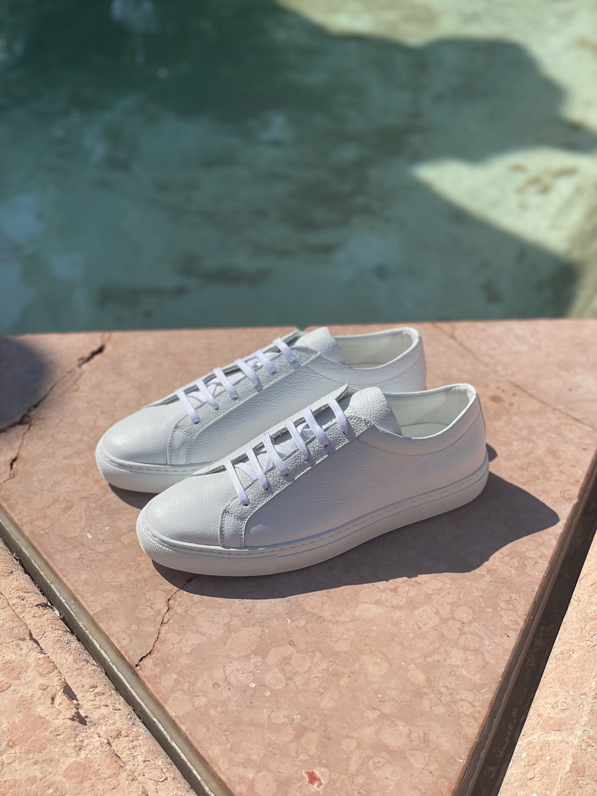 LAKESIDE SNEAKERS GRAIN-LEATHER WHITE